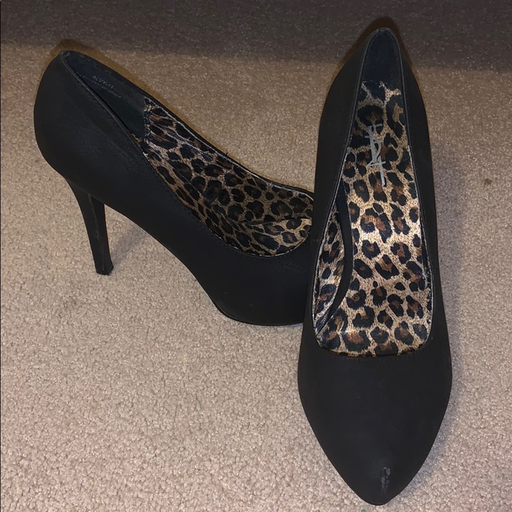 Black & Cheetah Heels